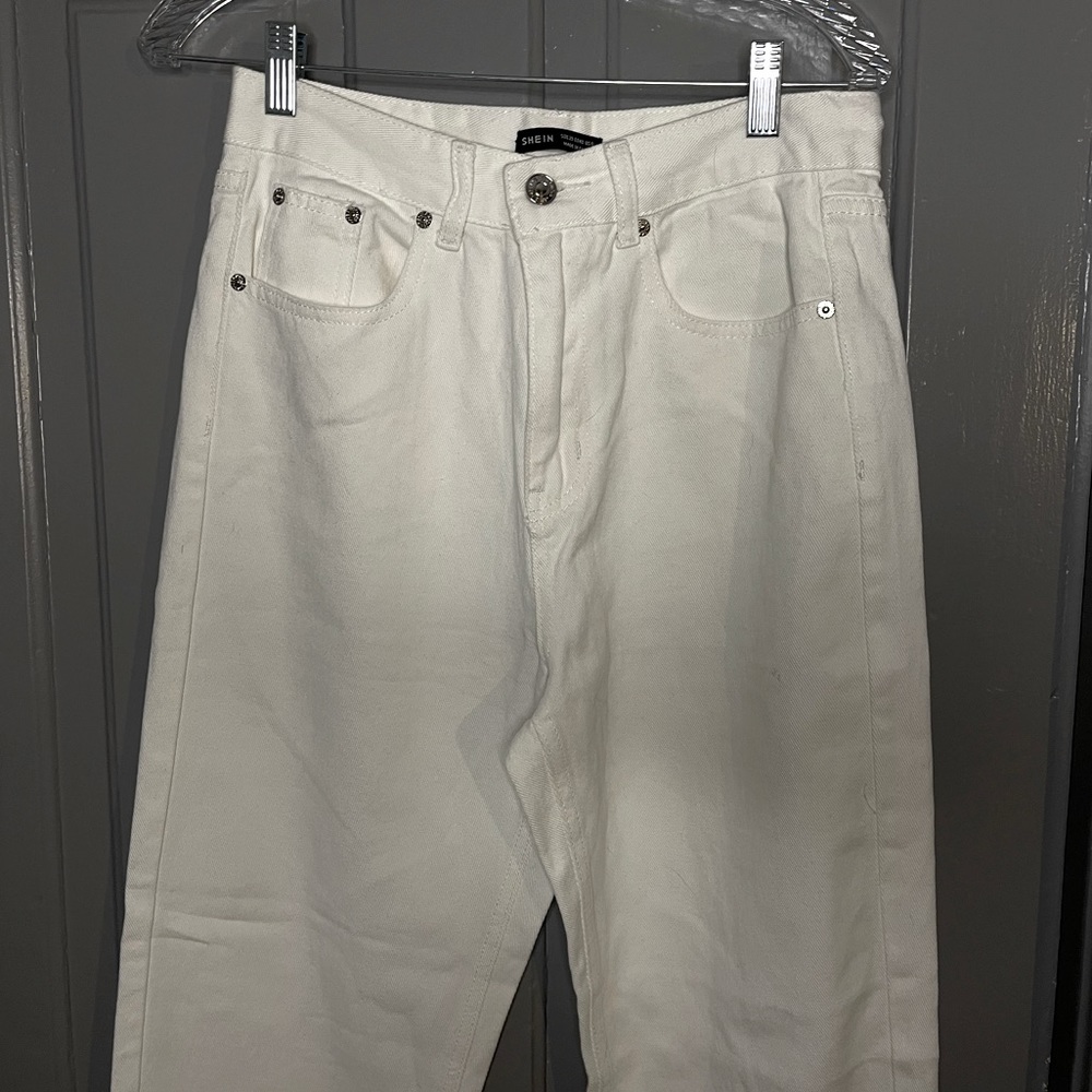 Shein White Mom Jean